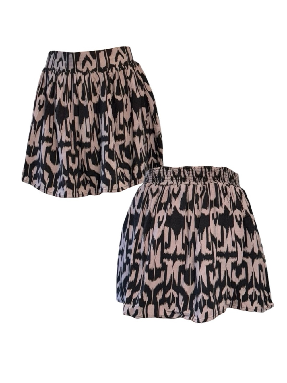 Stylish Black and Brown Patterned Skirt